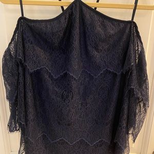 Gorgeous WHBM New Navy Lace Top ♥️